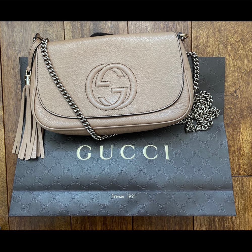 Gucci soho leather flap shoulder bag